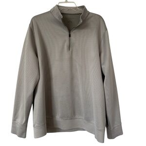 HICKEY FREEMAN 1/4 Zip Pullover Size XL Gray stripe